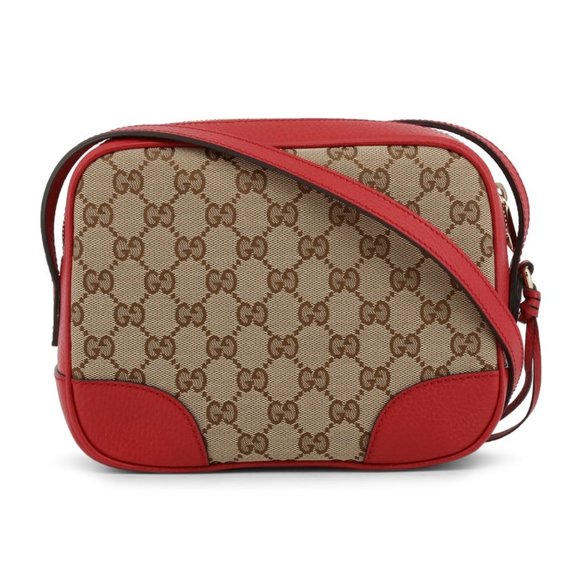Gucci Handbags - Authentic Gucci GG Crossbody Bag Brown Red Leather